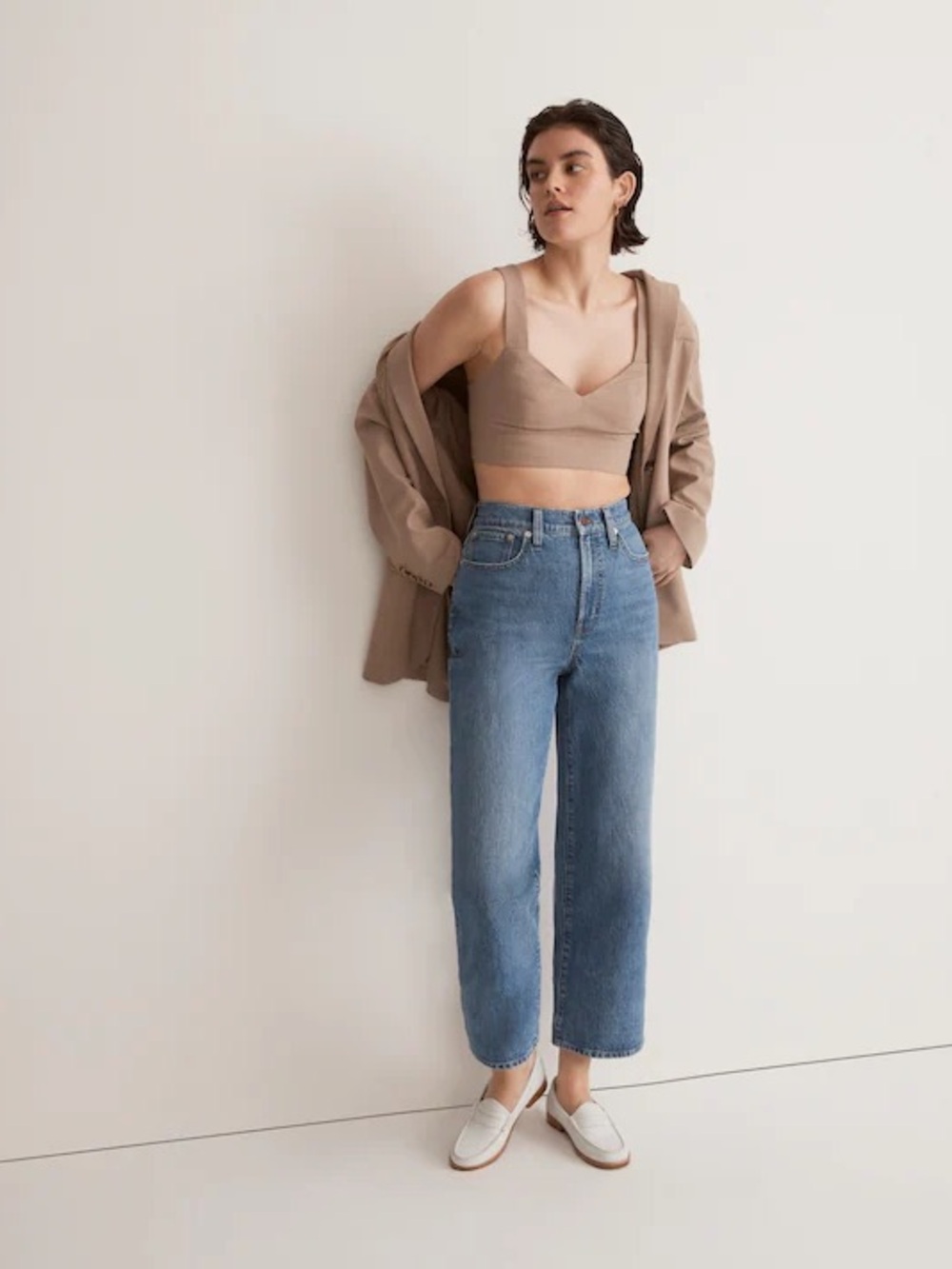 Madewell | The Petite Perfect Vintage Wide-Leg Crop Jean in Cresslow Wash - Picture 2 of 11